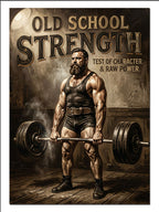 Old School Strength Halterci Adam Spor kanvas