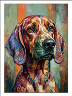 Renkli Köpek Pop Art Portre Hayvan kanvas tablo