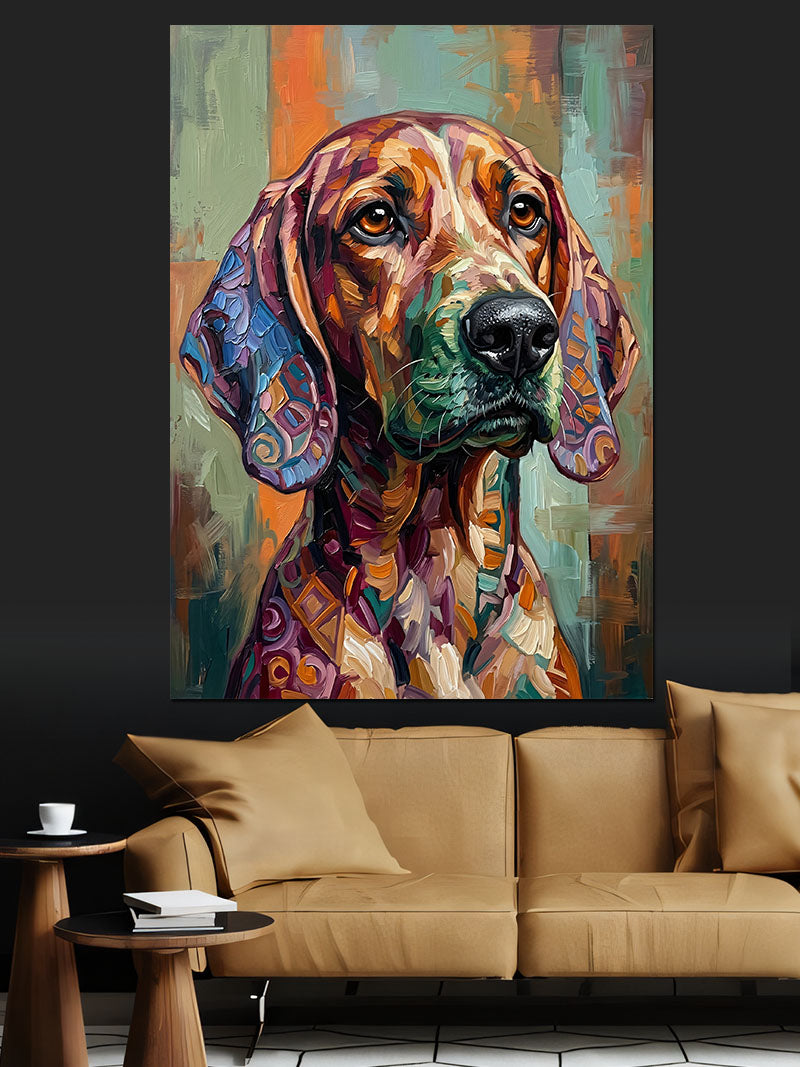 Renkli Köpek Pop Art Portre Kanvas Tablo