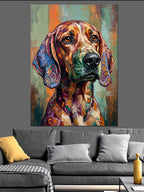 Renkli Köpek Pop Art Portre Kanvas Tablo