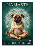 Pug Köpek Yoga Namaste Mandala Hayvan kanvas tablo