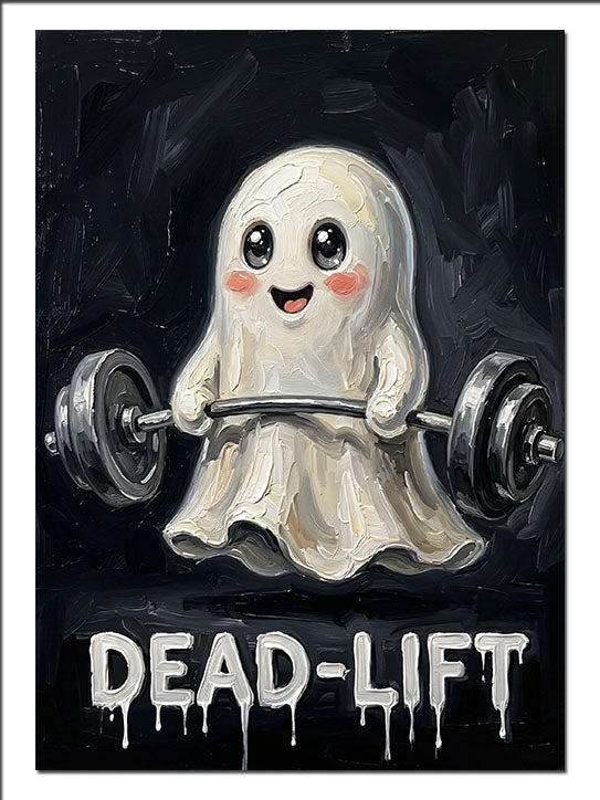 Hayalet Halter Kaldıran Sevimli Deadlift Spor kanvas tablo