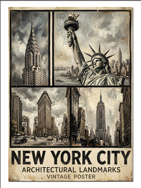 New York City Siyah Beyaz Poster Şehir kanvas tablo