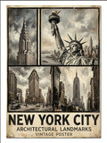 New York City Siyah Beyaz Poster Şehir kanvas tablo