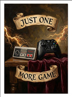 Just One More Game Konsol Afişi Oyun kanvas tablo