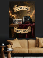 Just One More Game Konsol Afişi Kanvas Tablo