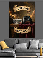 Just One More Game Konsol Afişi Kanvas Tablo