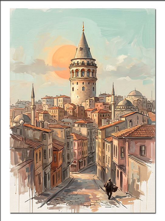 Galata Kulesi İstanbul Gün Batımı İstanbul kanvas tablo