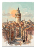 Galata Kulesi İstanbul Gün Batımı İstanbul kanvas tablo