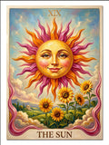 Güneş Tarot Kartı Sarı Gülen Tarot kanvas tablo