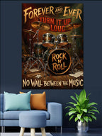 Rock And Roll Davul Poster Kanvas Tablo