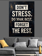 Don't Stress Motivasyon Yazısı Kanvas Tablo