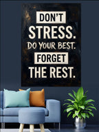 Don't Stress Motivasyon Yazısı Kanvas Tablo
