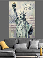 New York Özgürlük Anıtı Tablosu Kanvas Tablo