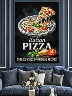 Italian Pizza Dilimli Peynirli Poster Kanvas Tablo