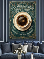 Good Morning Kahve Vintage Poster Kanvas Tablo