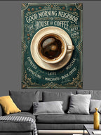 Good Morning Kahve Vintage Poster Kanvas Tablo
