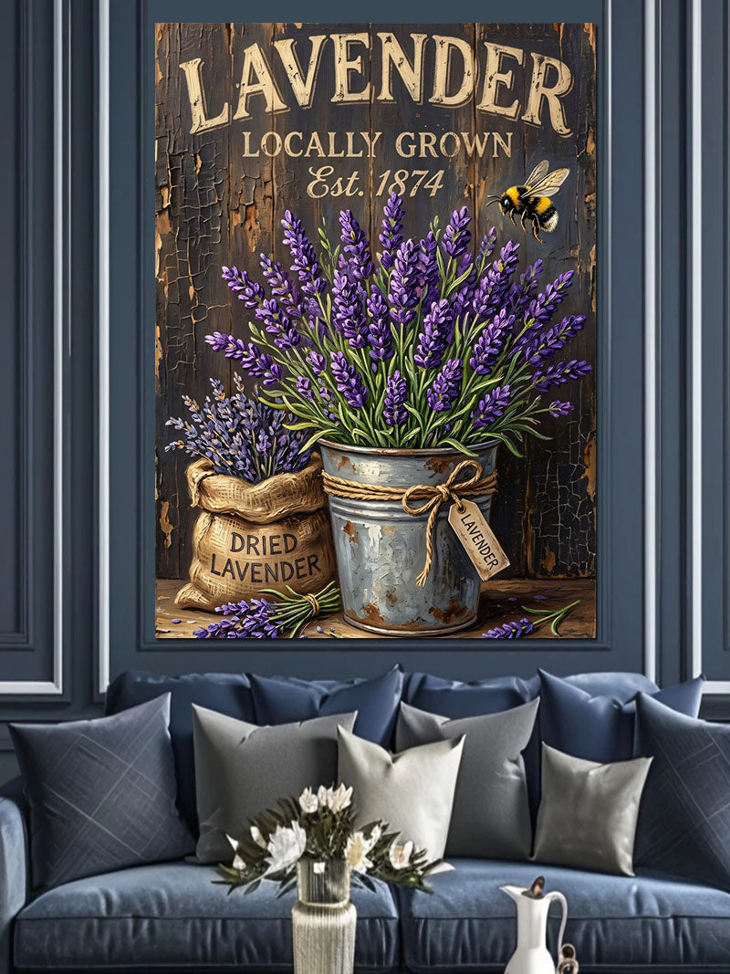 Lavender Locally Grown Çiçek Posteri Kanvas Tablo