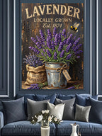 Lavender Locally Grown Çiçek Posteri Kanvas Tablo