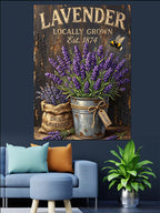 Lavender Locally Grown Çiçek Posteri Kanvas Tablo
