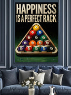 Bilardo Topları Piramit Happiness Rack Kanvas Tablo