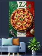 Pizza Hot And Tasty İtalyan Poster Kanvas Tablo