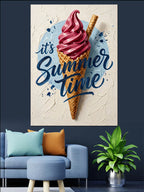 It's Summer Time Dondurma Külahı Kanvas Tablo