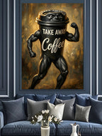 Kaslı Kahve Bardağı Take Away Coffee Kanvas Tablo