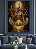 Altın Anubis Tanrısı ve Göz Kanvas Tablo