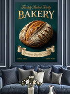 Taze Ekmekli Bakery Afişi Tablosu Kanvas Tablo