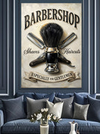Barbershop Erkek Berber Tabelası Tablosu Kanvas Tablo
