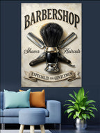 Barbershop Erkek Berber Tabelası Tablosu Kanvas Tablo