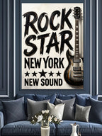 Rock Star Gitar Poster Tablosu Kanvas Tablo