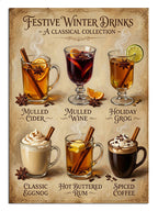 Altı çeşit kış içeceği Festive Winter Drinks posteri