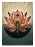 Koyu fonda pembe lotus çiçeği zen meditasyon