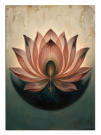 Koyu fonda pembe lotus çiçeği zen meditasyon