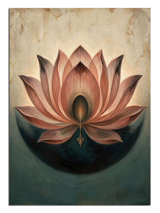 Koyu fonda pembe lotus çiçeği zen meditasyon