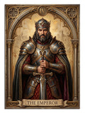 Zırhlı ve kılıçlı imparator kral THE EMPEROR kartı