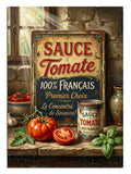 SAUCE Tomate yazılı domates ve konserve vintage poster