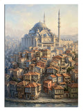Süleymaniye Camii ve tarihi taş evler manzarası