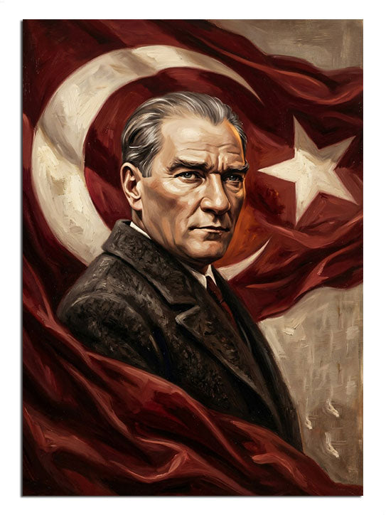 Türk bayrağı ve Atatürk portresi