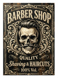 Kurukafalı BARBER SHOP QUALITY Shaving & Haircuts tabelası vintage