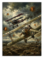 Savaşta iki eski uçak dogfight ve patlamalı