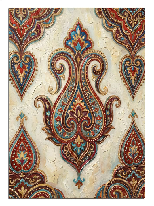 Paisley ve desenli ve kumaş ve eskitme dokulu