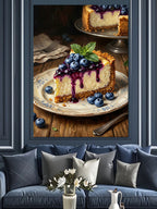 Masada Yaban Mersinli Cheesecake Dilimi Kanvas Tablo