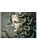 Mitolojik Medusa figürü heykel çalışması.