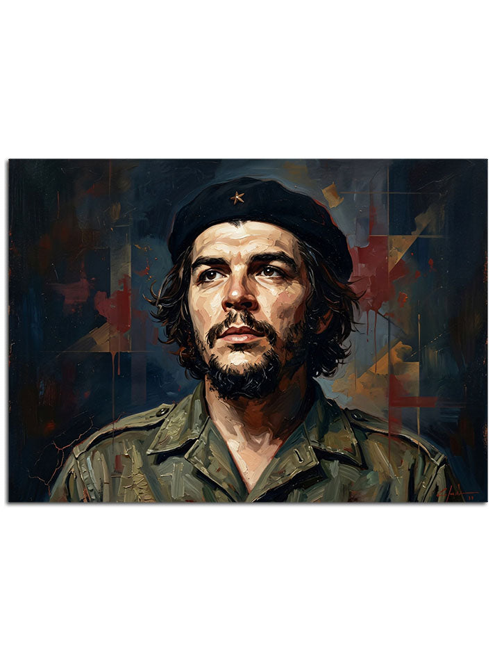 Devrimci lider Che Guevara tablosu.