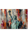 Modern sanat tarzında New York simgesi.