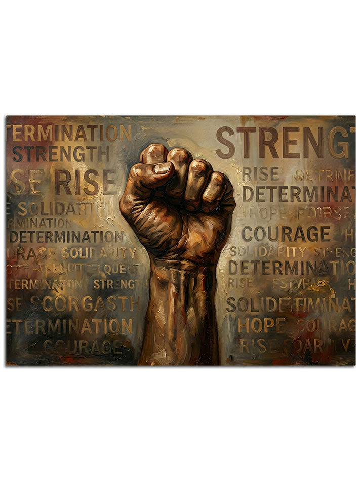 Motivasyonel "Strength" yazılı el görseli.