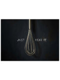 "Just Whisk It" yazılı minimalist görsel.